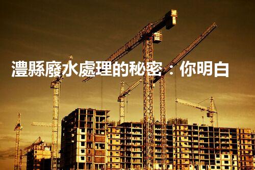 澧縣廢水處理的秘密：你明白嗎？